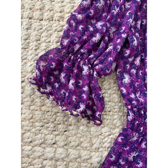 NWOT MISA Los Angelas Marisol Dress in Purple Floral, $350, Small - Picture 5 of 9